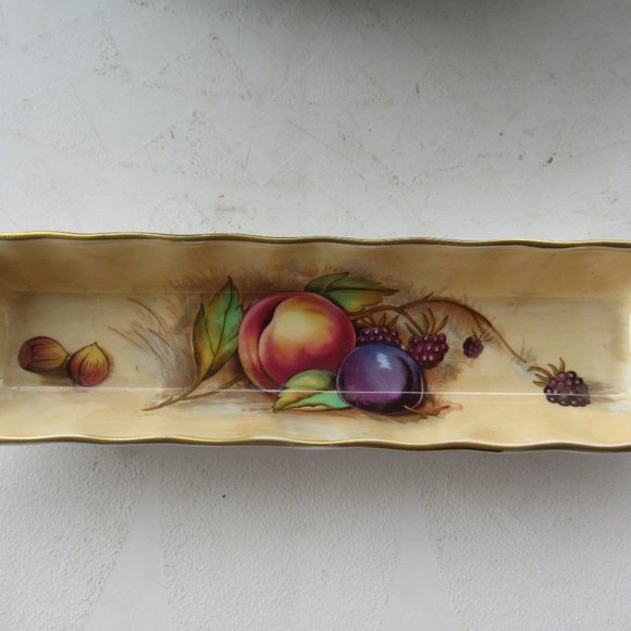 Vintage Aynsley Hand Painted Porcelain Tray - Picture 1 of 5